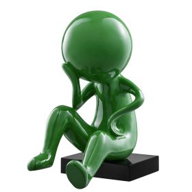 Thinker Sculpture (Color: Verde)