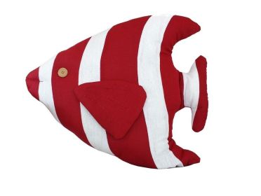 Tropical Fish Pillow 18"" (Color: Red)