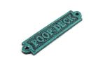 Cast Iron Poop Deck Sign 6"