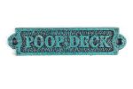 Cast Iron Poop Deck Sign 6"