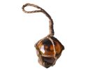 Japanese Glass Ball Fishing Float With Brown Netting Decoration 2"