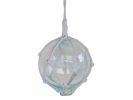 Japanese Glass Ball Fishing Float With White Netting Decoration 6"
