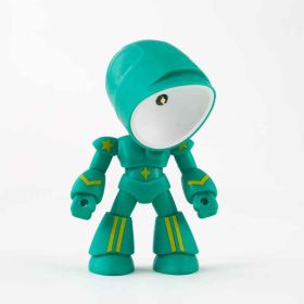 1pc Mini LED Night Light Cartoon Table Lamp Hero War Police Night Light (Color: Green)