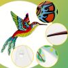 Painted Metal Hummingbird Wall Art Accent Decor, 4 Color Options