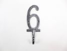Cast Iron Number Wall Hook 6"