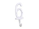 Cast Iron Number Wall Hook 6"