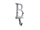 Cast Iron Letter B Alphabet Wall Hook 6"