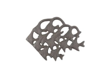 Cast Iron School of Fish Kitchen Trivet 6.5" (Finish: Cast Iron)