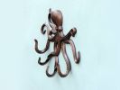 Metal Wall Mounted Octopus with Tentacle Hooks 11"
