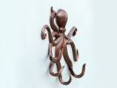 Metal Wall Mounted Octopus with Tentacle Hooks 11"
