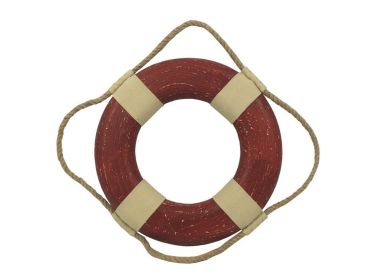 Decorative Lifering Christmas Ornament 10" (Color: Vintage Red)