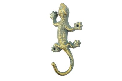 Cast Iron Lizard Hook 6" (Finish: Seaworn Bronze)