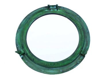 Decorative Ship Porthole Window 20" (Finish: Brass Deluxe Class Titanic Shipwrecked)