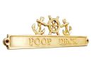 Poop Deck Sign with Ship Wheel and Anchors 12"