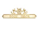 Poop Deck Sign with Ship Wheel and Anchors 12"