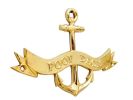 Poop Deck Anchor With Ribbon Sign 8"