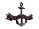 Poop Deck Anchor With Ribbon Sign 8"
