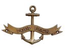 Poop Deck Anchor With Ribbon Sign 8"