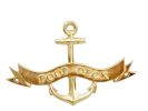 Poop Deck Anchor With Ribbon Sign 8"
