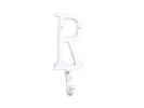 Cast Iron Letter R Alphabet Wall Hook 6"