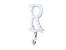 Cast Iron Letter R Alphabet Wall Hook 6"