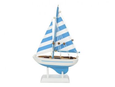 Wooden Model Sailboat Decoration (style: 9" Anchors Aweigh)