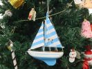 Wooden Sailboat Model Christmas Tree Ornament