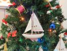 Wooden Sailboat Model Christmas Tree Ornament