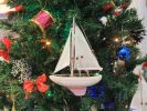 Wooden Sailboat Model Christmas Tree Ornament