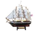 Wooden Model Ship Christmas Tree Ornament