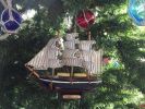 Wooden Model Ship Christmas Tree Ornament