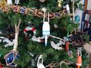 Wooden Decorative Maine Lobster Trap Buoy Christmas Ornament
