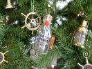 Model Ship in a Glass Bottle Christmas Ornament