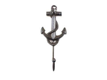 Cast Iron Anchor Decorative Hook 7" (Finish: Cast Iron)