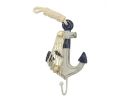 Wooden Rustic Decorative Anchor with Hook 7"