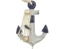 Wooden Rustic Decorative Anchor with Hook 7"