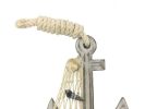 Wooden Rustic Decorative Anchor with Hook 7""