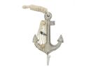 Wooden Rustic Decorative Anchor with Hook 7""