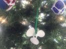 Cast Iron Propeller Christmas Ornament 4"
