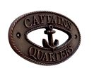 Captain's Quarters Sign 9"