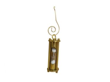 Hour Glass Christmas Ornament (Finish: Brass)