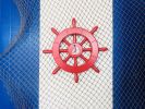 Decorative Ship Wheel with Sailboat