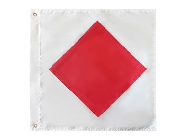 Authentic Letter Nautical Alphabet Navy Code Signal Flag 24" - Indoor/Outdoor Use (Letter: F)