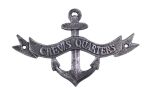 Cast Iron Crews Quarters Anchor Sign 8"