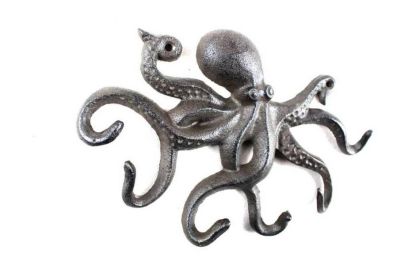 Cast Iron Octopus Hook 11" (Finish: Cast Iron)