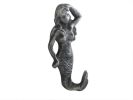Cast Iron Mermaid Hook 6"