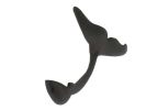 Cast Iron Decorative Whale Tail Hook 5"