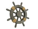 Decorative Ship Wheel with Ropes