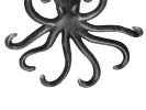 Cast Iron Wall Mounted Decorative Octopus Hooks 7"