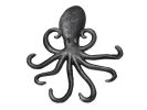Cast Iron Wall Mounted Decorative Octopus Hooks 7"